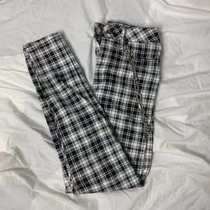 Plaid skinny jeggings
